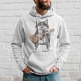 Kitty Cat Singing Guitar Player Musician Music Guitarist Hoodie Gifts for Him