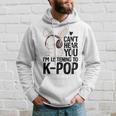 Kpop Merch Cute Bunny Can't Hear You I'm Listening K-Pop Hoodie Gifts for Him
