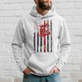 Lineman American Flag Electric Cable Lineworker Hoodie Gifts for Him