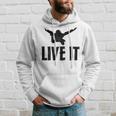 Live It Skydiving Skydive Parachuting Hoodie Gifts for Him