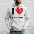 I Love Chicago Heart Illinois Love Fan Apparel Hoodie Gifts for Him