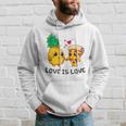 Love Is Love Cute Pride Pineapple Pizza Hoodie Gifts for Him