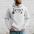 I Love Music Using Acoustic Guitar Bass Clefs Note Hoodie Gifts for Him
