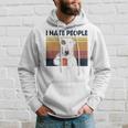 Odio A La Gente Bull Terrier Odio Retrointage Sudadera Regalos para él