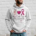 Peace Love Cure Breast Cancer Awareness Pink Ribbon 2023 Hoodie Gifts for Him