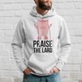 Praise The Lard Pig Love Pork Bbq Praise Hands Hoodie Gifts for Him