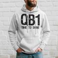 Qb1 Football Team Starting Quarterback Hoodie Gifts for Him