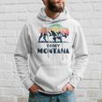 Scobey Montana Vintage Hiking Bison Nature Hoodie Gifts for Him