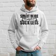 Shoot More Suck Less Hunting Lovers Hunter Dad Husband Hoodie Gifts for Him