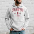 Springfield Illinois Il Vintage Sports Red Print Hoodie Gifts for Him