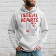 I Steal Hearts Trex Dino Baby Boy Valentines Day Toddler Hoodie Gifts for Him