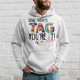 Tie Dye Dear Parents Tag You're It Love Teachers School Hoodie Gifts for Him