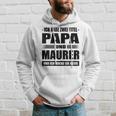 Zwei Titel Papa Und Maurer Geselle Meister Maurermeister Kapuzenpullover Geschenke für Ihn