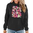 In My 100 Days Of School Era Retro Groovy 100Th Day Teachers Women Hoodie