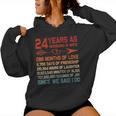 24 Years As Husband & Wife 24Th Anniversary For Couple Women Hoodie