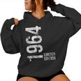 60Th Birthday 60 Years Old Man Woman Vintage 1964 Women Hoodie