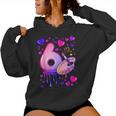 6Th Birthday Girl 6 Years Painting Art Number 6 Women Hoodie