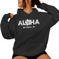 Aloha Ni'ihau Hawaii Souvenir Vintage Hibiscus Flower Women Hoodie