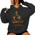 American Afro Girl African Dance Drum Djembe Women Hoodie