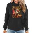 Angels Archangel Michael Defeating Satan Christian Warrior Women Hoodie