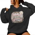 Baseball Grandma From Grandson Leopard Softball Mother's Day Women Hoodie