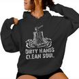 Blue Collar Mechanic Dirty Hands Quote Women Hoodie