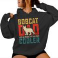 Bobcat Dad Like A Regular Dad But Cooler Cool Father's Day Women Hoodie