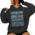Christine Name Facts Personalized Name Birthday Women Hoodie