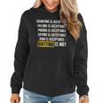 Crawling Is Acceptable Falling Pucking Crying Pain Quitting Women Hoodie