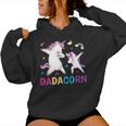 Dadacorn Dabbing Unicorn Dad From Daughter Girl Fathers Day Women Hoodie