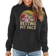 Dog Pitbull Resting Pit Face For Pitbull Lovers Women Hoodie