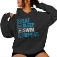 Eat Sleep Swim Repeat Swimming Swimmer For Men Women Hoodie