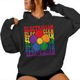 Electrician Rainbow Lgbtq Gay Pride Lesbian Retro Groovy Women Hoodie