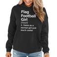 Flag Football Girl Definition & Sassy Womans Sports Women Hoodie