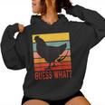 Chicken Butt Guess What Retro Vintage Chicken Thigh Women Hoodie