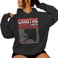 Christine Facts Christine Name Women Hoodie