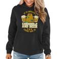 Cornhole Vintage Beer Corn Hole Game Player Cornholer Women Hoodie