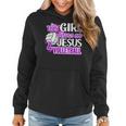 This Girl Runs On Jesus And Volleyball Christian Squad Women Hoodie