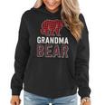 Grandma Bear Red Buffalo Plaid Matching Family Christmas Women Hoodie