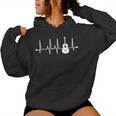 Guitarra Acústica Latido Del Corazón Guitarra Mú Cuello Sudadera con capucha para mujer