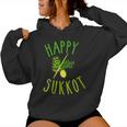 Happy Sukkot Four Species Jewish Holiday Israel Sukkah Women Hoodie