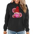 Happy Valentine's Day Gnome With Leopard Sunflower Valentine Women Hoodie
