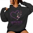 Hospice It's A Work Of Heart Butterfly Heart Hospice Worker Women Hoodie