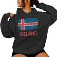 Islandintage Flag Island Pride Women's Kapuzenpullover für Damen