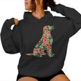 Labrador Flower Dog Silhouette Floral Men Women Hoodie