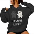 Let's Make A Panda Black Bear Polar Bear Women Hoodie