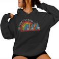 Take A Look A Book Vintage Reading Librarian Rainbow Women Hoodie