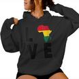 Love Africa Map Afrikan Pride African Diaspora Ancestry Women Hoodie