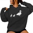 Mama Duck 2 Ducklings Animal Family Women Hoodie