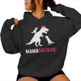 Mamasaurus 2 Kinder Für Mama Zum Muttertag Weihnachten Kapuzenpullover für Damen